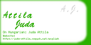attila juda business card